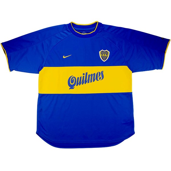 Camiseta Boca Juniors Replica Primera Ropa Retro 2000 2001 Azul